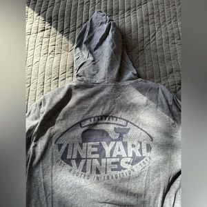 grey vineyard vines sweatshirt size M - football theme (MATCHING sweats in shop)